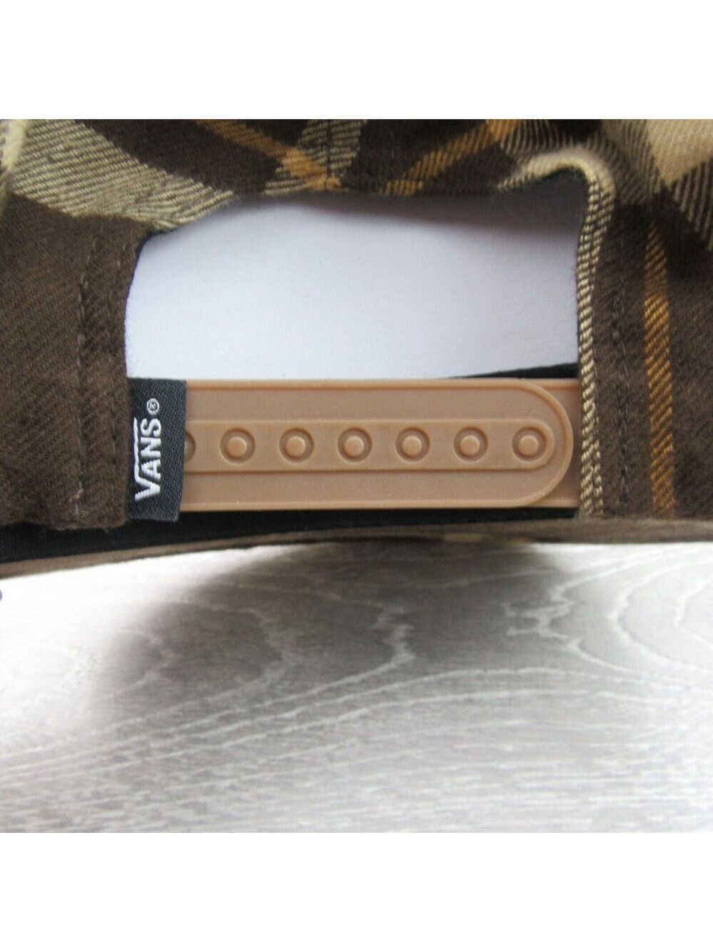 Vans Drop V Brown Plaid Flannel Snapback Hat Cap OS NEW - Picture 12 of 16